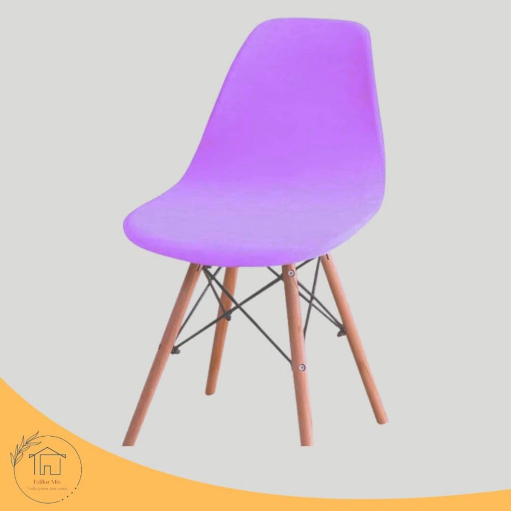 06 Capas De Cadeira Charles Eiffel Nordic Eames Luxo Sala Quarto Malha Gel Premium Moderna