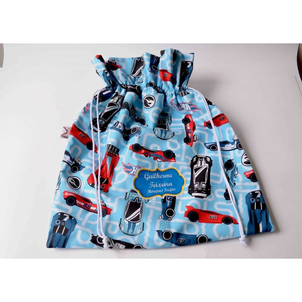 VOLTA AS AULAS -Saco para roupas sujas impermeável  e saco para roupas limpas PERSONALIZADO  KIT-Infantil