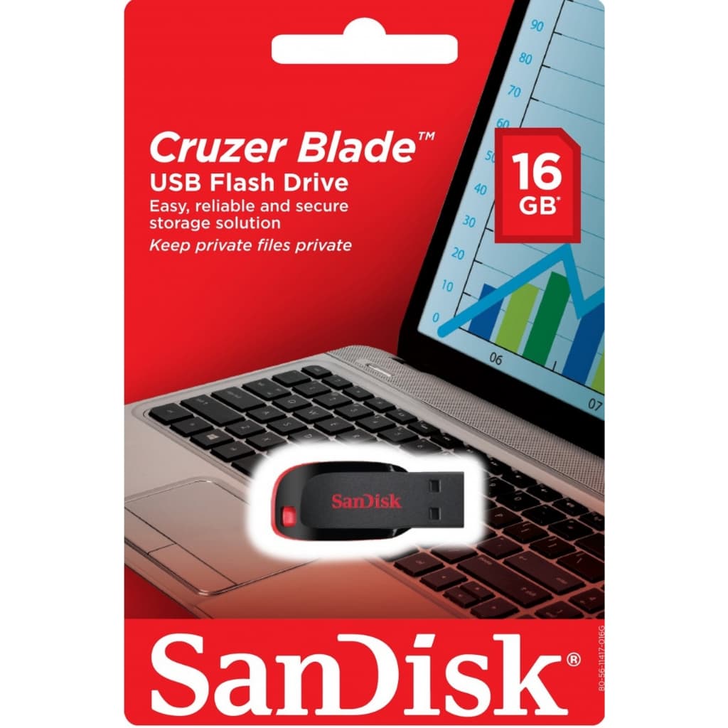 Pen Drive 16gb Cruzer Blade Usb 2.0 Sdcz50-16g-b35 - Sandisk