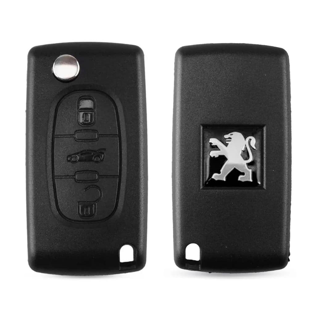 Capa Carcaça Chave Canivete Citroen C3 C4 PALLAS VTR AICROSS / PEUGEOT 406 407 408 3 Botões Com e Sem Suporte De Bateria