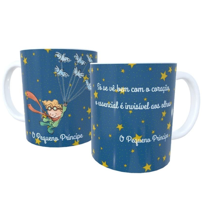 Caneca Pequeno Príncipe Personalizada em Porcelana Presente