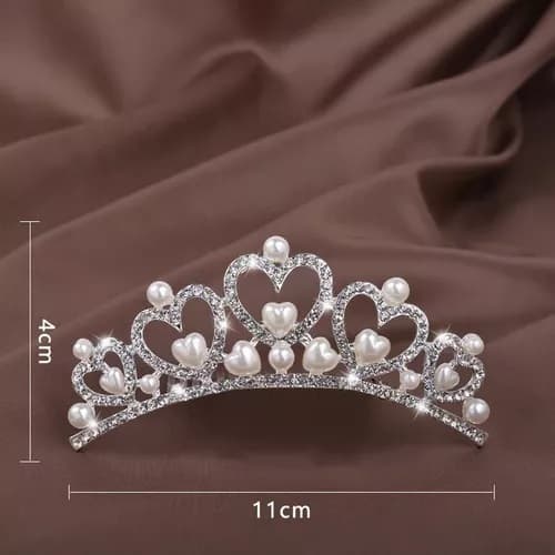 Coroa Infantil Tiara Daminha Dama De Honra Casamento Noiva Fácil Fixa