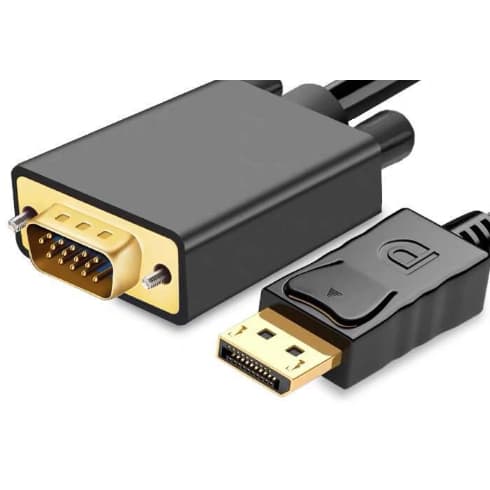 Cabo Displayport Macho Para Vga Macho Com 1,80 Metros Tomate