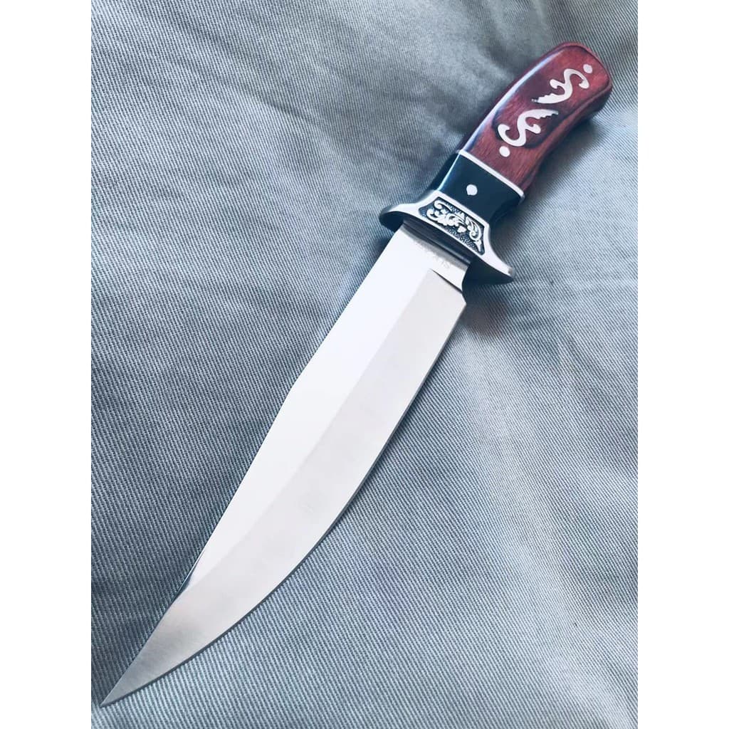 Faca De Churrasco Modelo Luxo Fulltang Inox A62 pesca camping