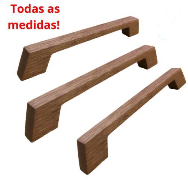kit 4 Puxadores cedrinho 100mm de furo a furo