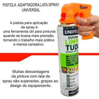 Pistola Aplicador Com Adaptador E Gatilho Para Lata De Tinta Spray Uso Geral a Pronta Entrega