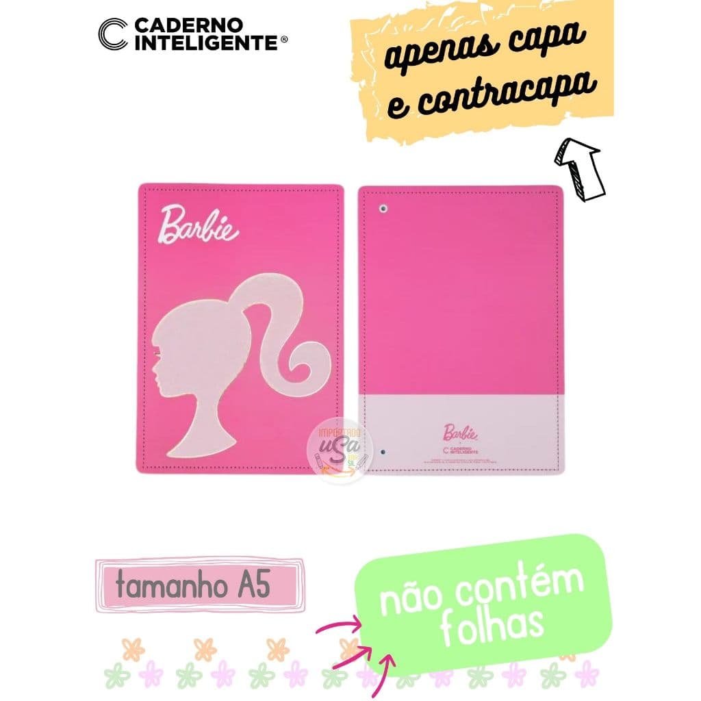 Caderno Inteligente - Capa e Contracapa , Barbie Love,  Tam A5, M ou G
