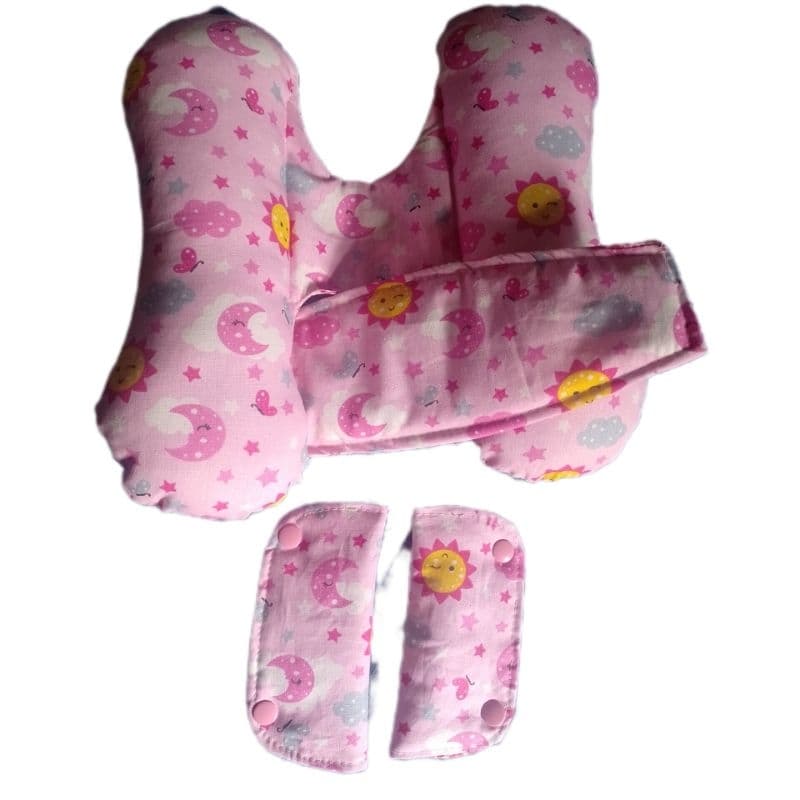 kit Almofada de pescoço+faixa+protetor de cinto, infantil