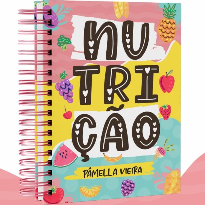 Caderno Nutrição A6 para bolso do Jaleco