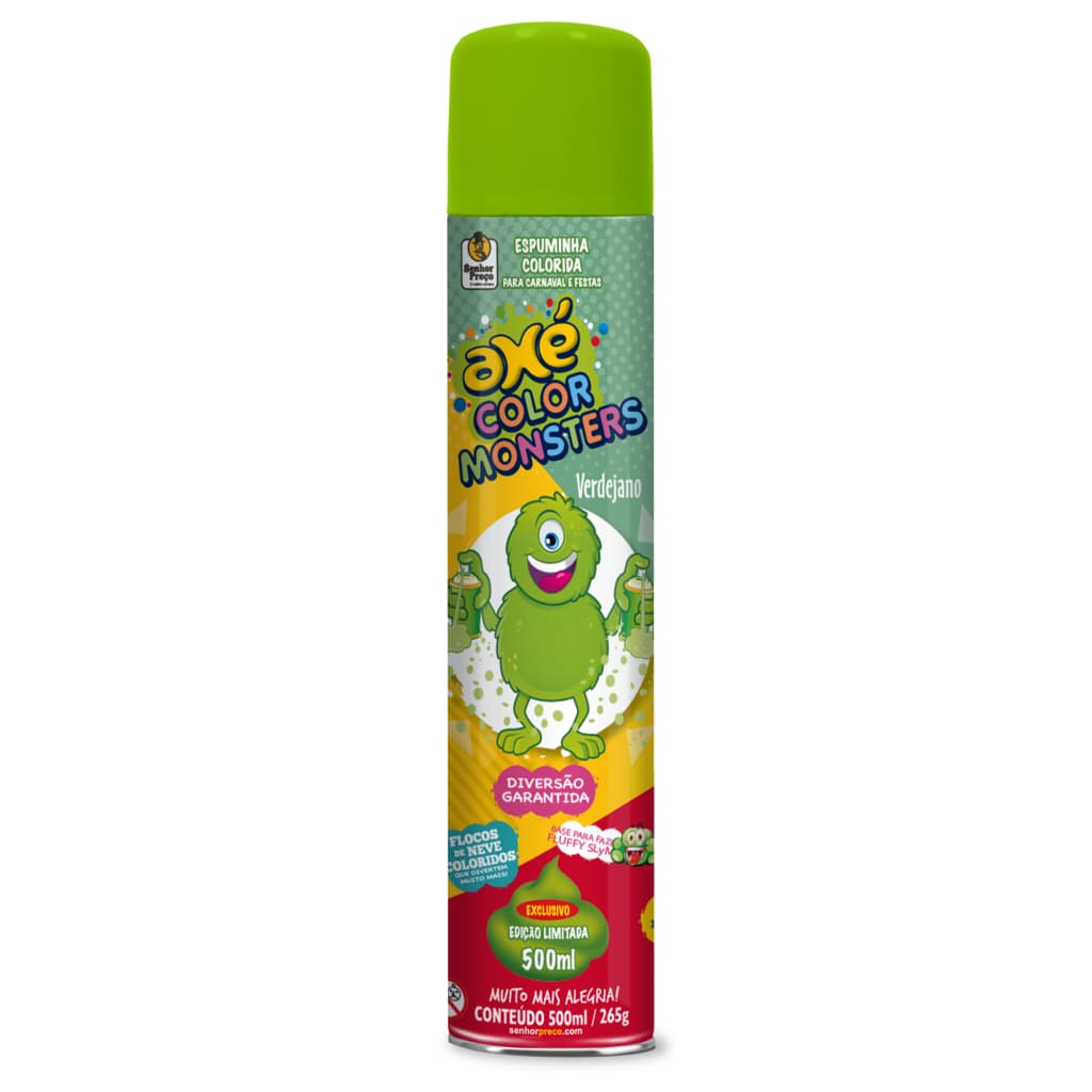 Espuminha Colorida Axé Color Monsters Verdejano 500ml