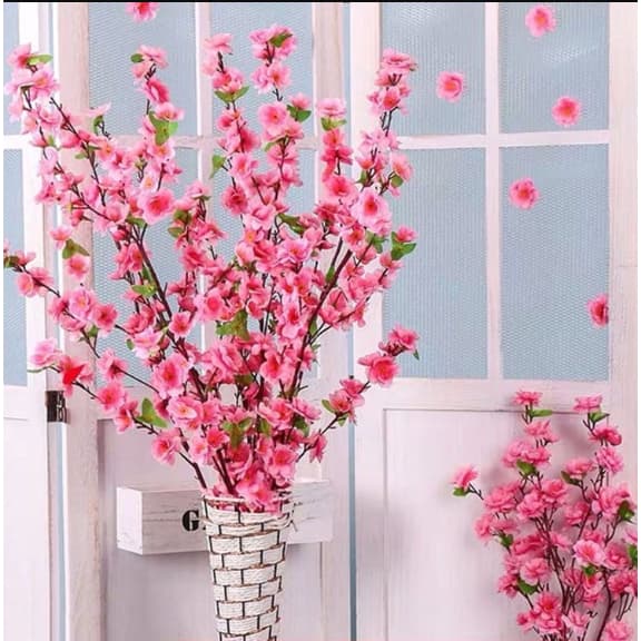Ramo De Cerejeiras Artificiais, Galho Grande 120cm Cor:Rosa Claro