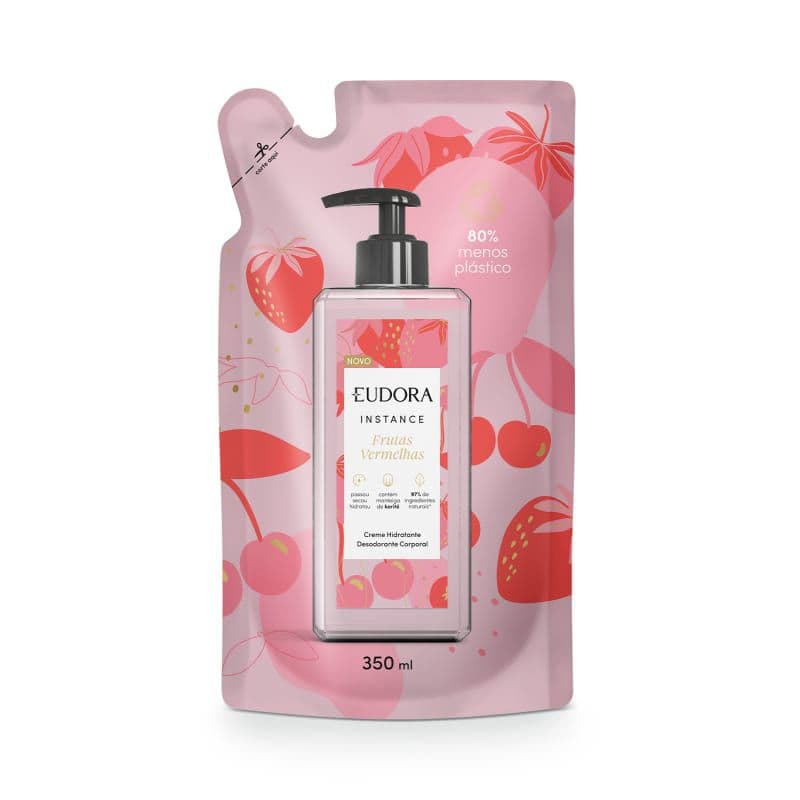 Refil Loção Desodorante Hidratante Corporal Instance Frutas Vermelhas 400ml