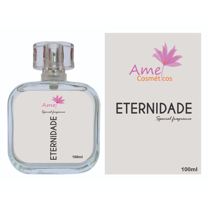 Perfume Feminino Eternidade Amei Cosmeticos Alta Fixação 33% de Essência Importada