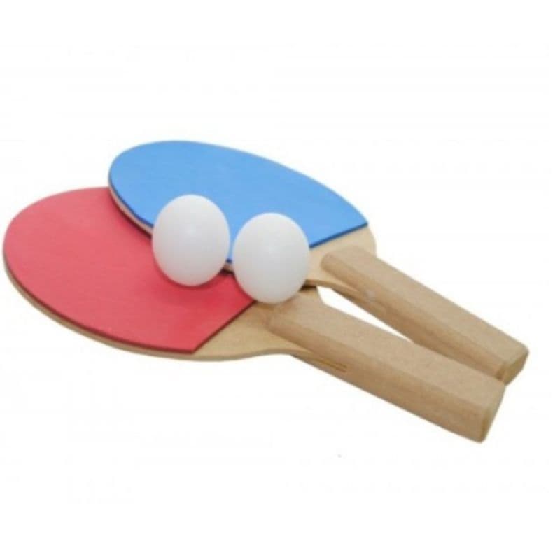 Kit Raquete Ping Pong com 2 peças e 3 bolinhas