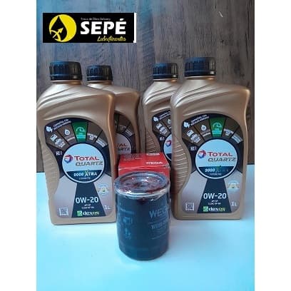 KIT 4 LITROS DE OLEO E FILTRO DE OLEO 0w20 DEXOS 1 ILSAC-GF6 SP SINTETICO ORIGINAL HONDA