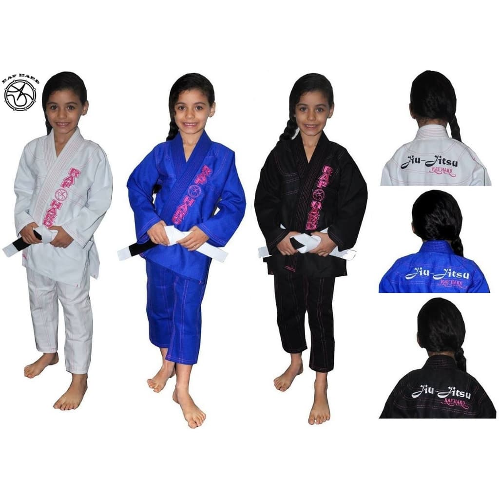 Kimono Trançado Jiu-jitsu Infantil "Pink Line"