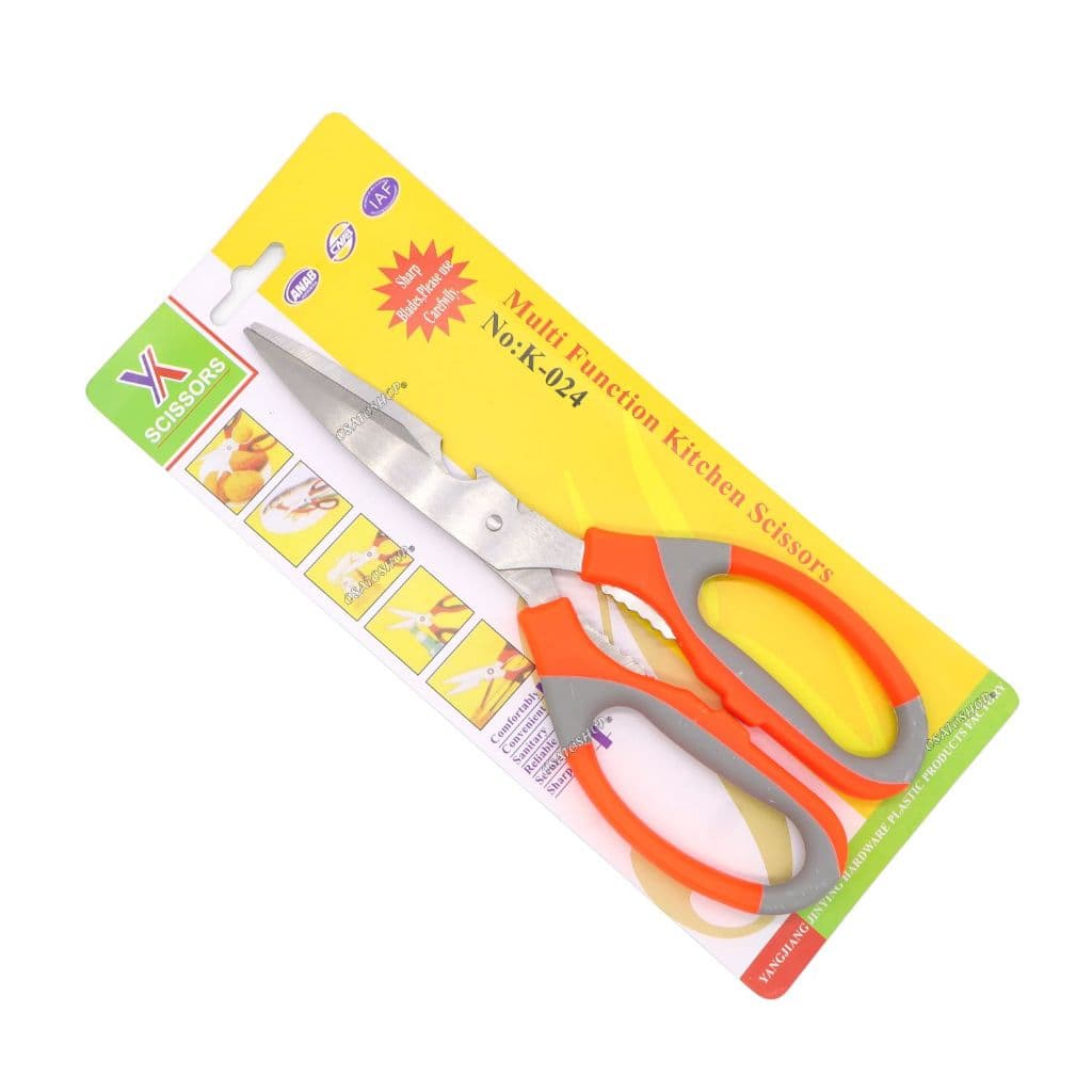 Tesoura De Cozinha De Aço Inoxidável 21cm Multifuncional, Ferramentas De Corte De Carne E Vegetais, Osso De Frango, Abridor De Garrafas