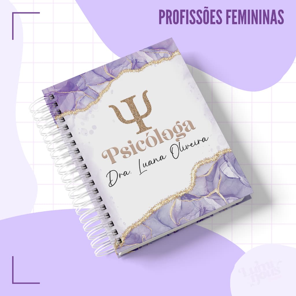 AGENDA CADERNO PERSONALIZADO PSICOLOGA
