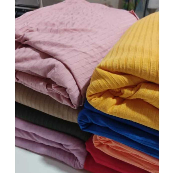 Retalho de Malha Canelada de Viscose no KG (Rendimento de 1,45 a 2,9 m).
