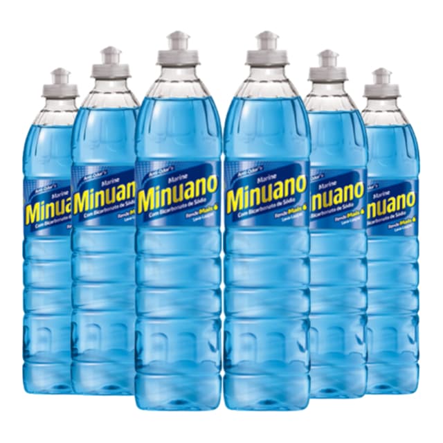 Kit 6 Detergente Lava Louças Minuano Marine 500ml Com Bicarbonato De Sódio