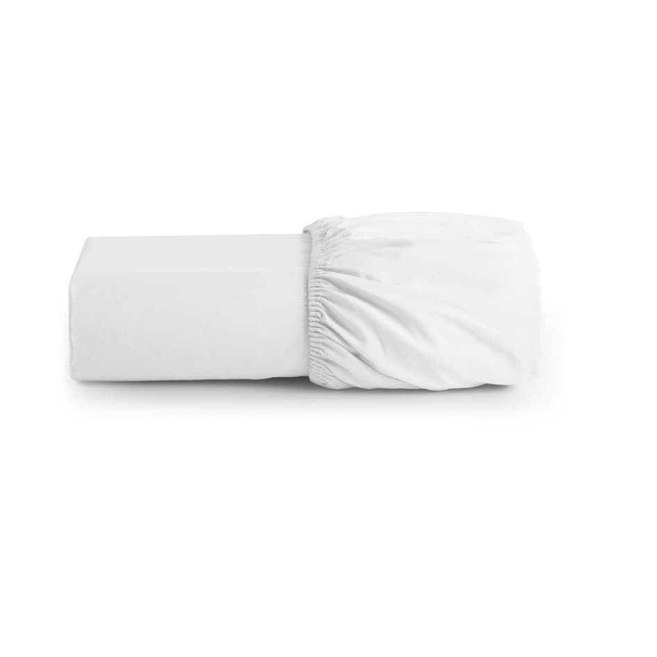 Lençol Avulso Casal 200 Fios 100% Algodão C/ Elástico Branco