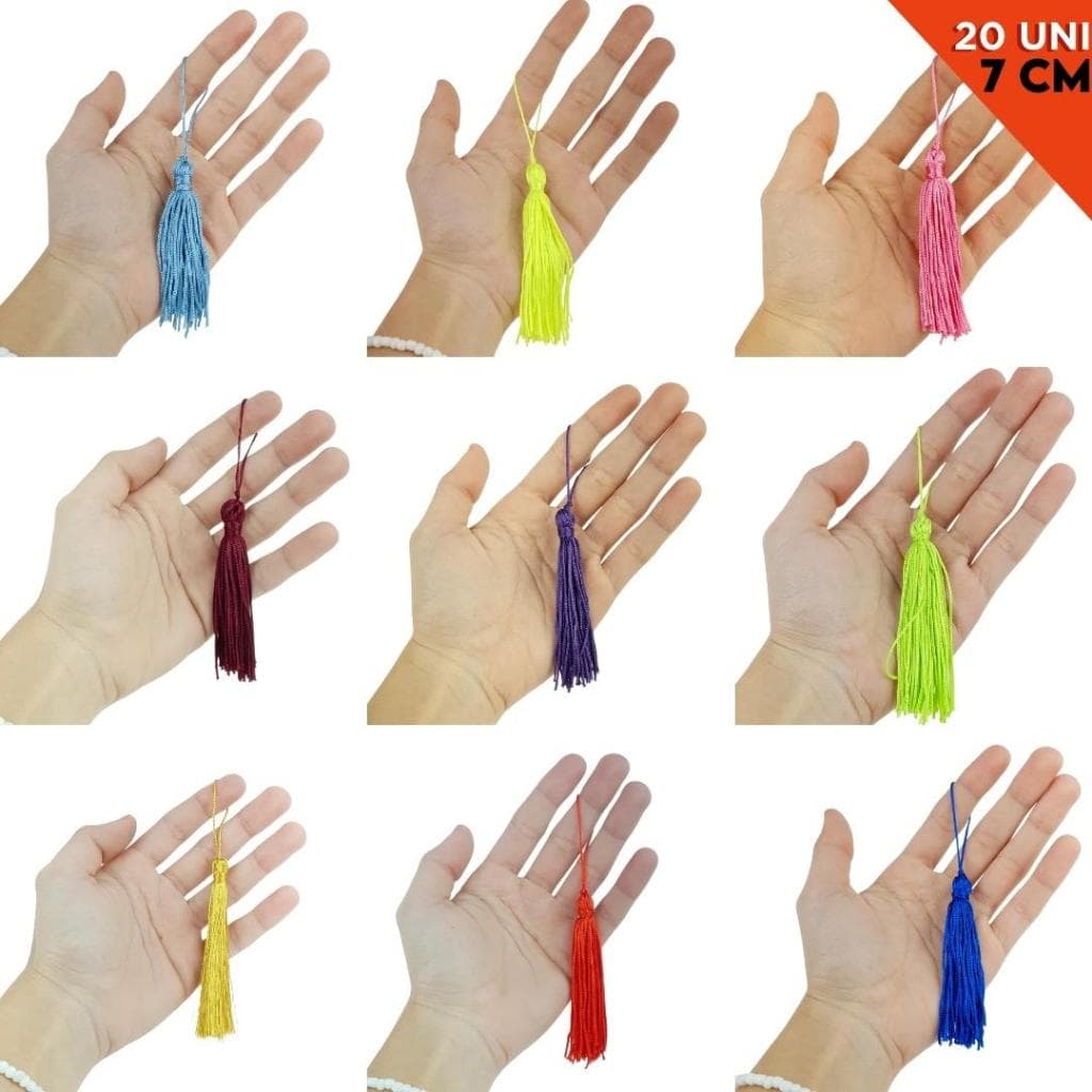 Pingente De Seda Tassel - Franja - Com 20 / 50 /100 Unidades - MGX