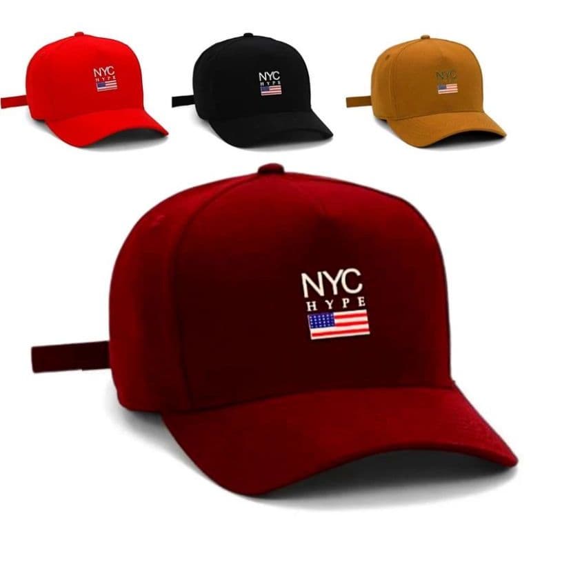 Boné Hype Aba Curva NYC Em Camurça Original Premium