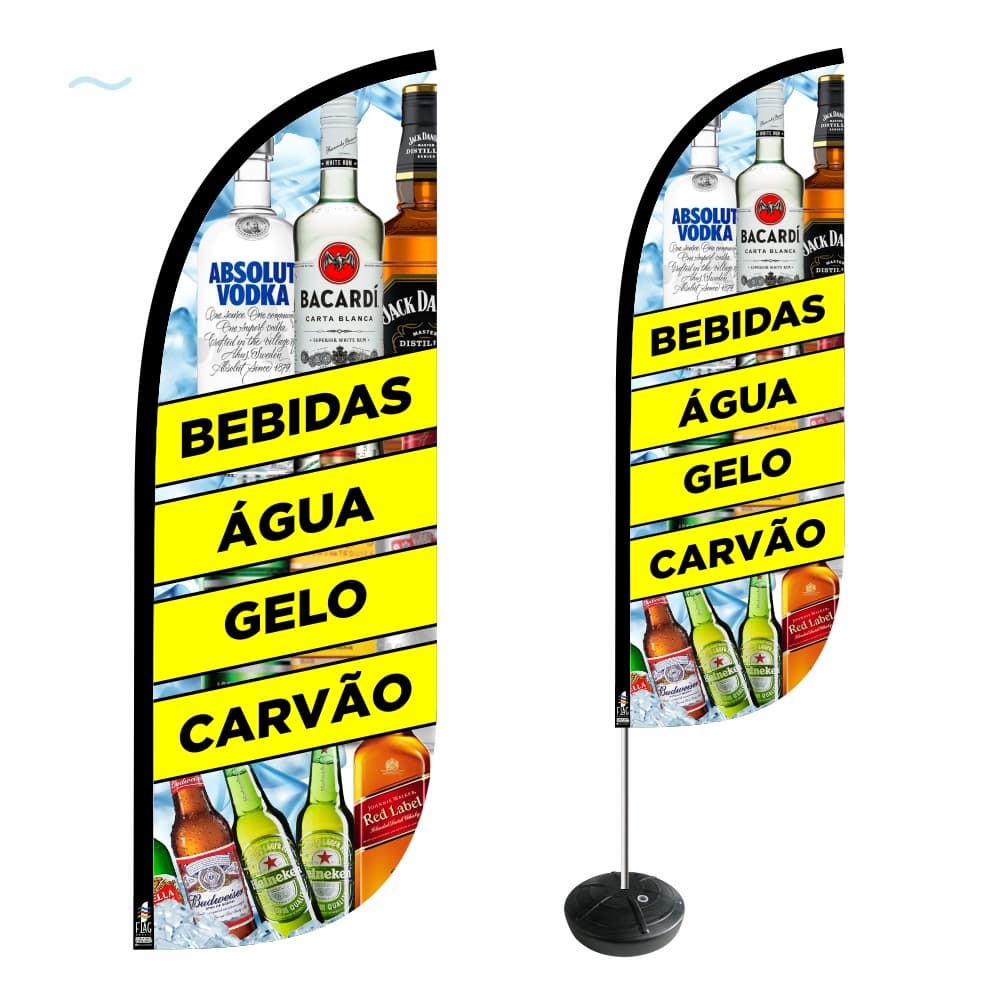 Wind Banner Conveniência Dupla Face Kit Completo 2,7m ENVIO EM 24H