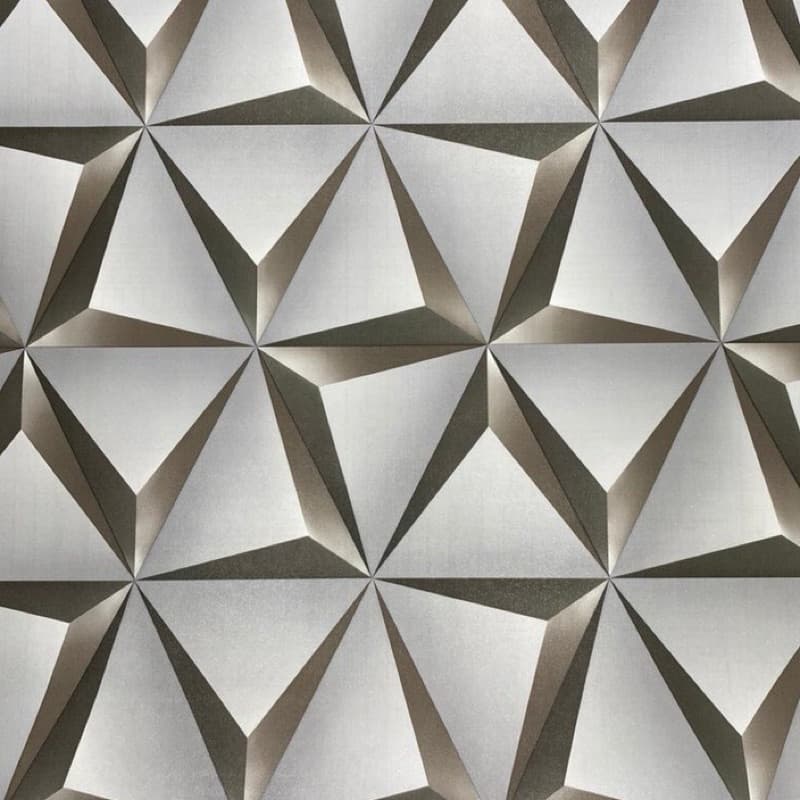 Papel de Parede Modelo 3D Cinza 5 METROS x 45CM Adesivo Autocolante para Sala, Quarto