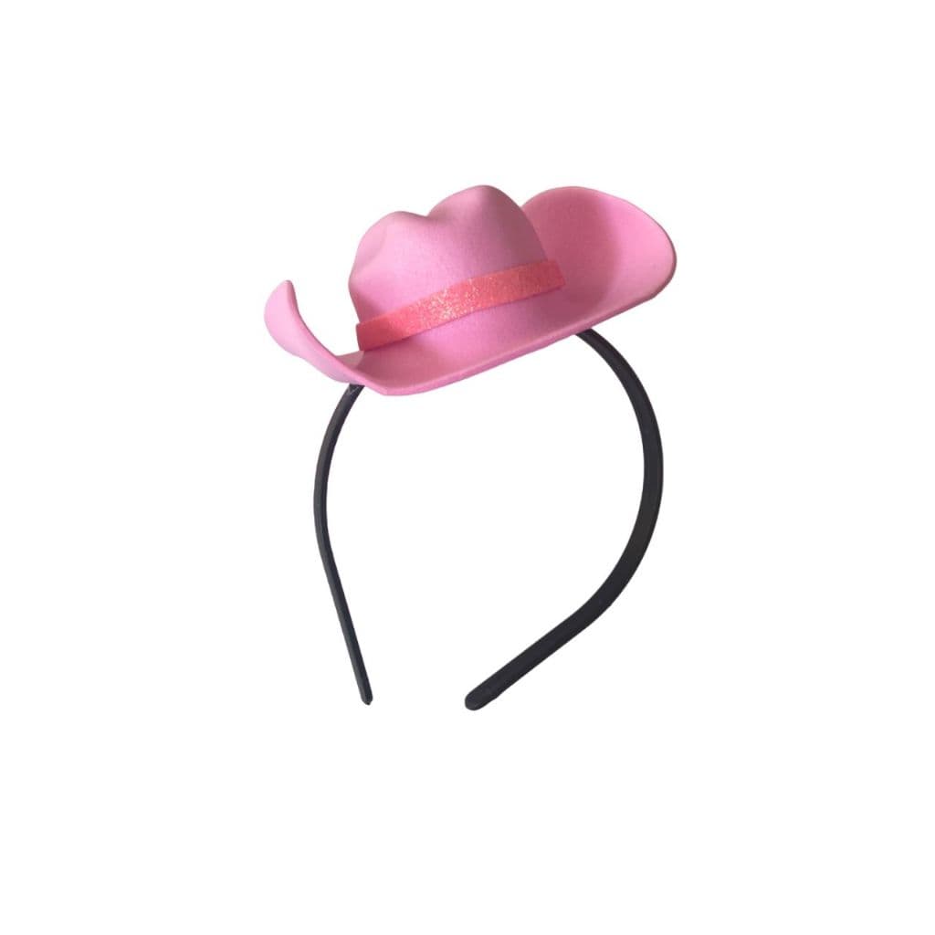 Tiara Rosa Chapéu Cowgirl Country Com Brilho TIARA ROSA