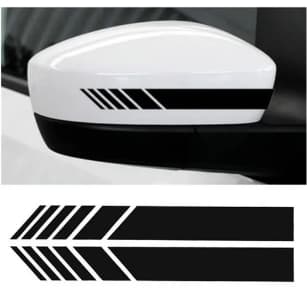 Kit 2 Adesivos Carro Universal para Retrovisor Faixa Tuning