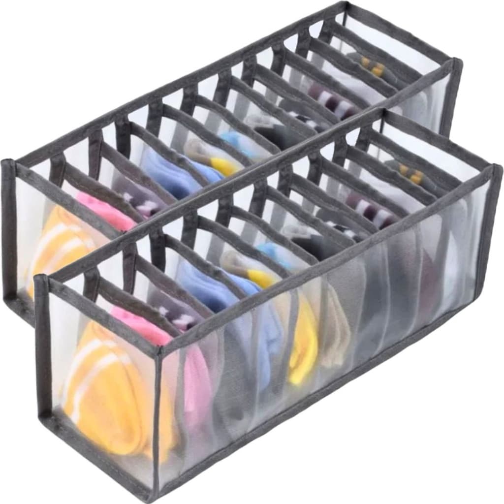 Kit 2 Organizador De Gaveta Colméia Nicho Divisoria Roupa Intima Bebe Meias Cuecas