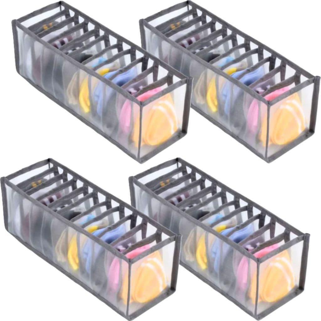 Kit 4 Colmeia Organizador Gaveta Divisórias 32x12 Roupa Bebê Intima Cueca Meia