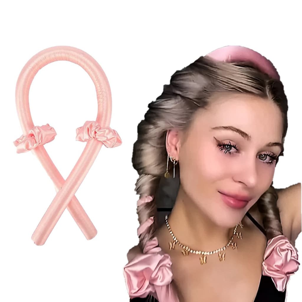 KIT MODELADOR DE CACHOS CETIM (Heatless Curls) + SCRUNCHIES