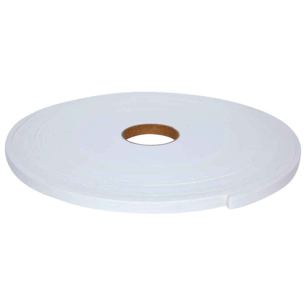 Fita EVA Branca Com Adesivo 1 Lado 10mm x 4mm x 10mts Vedação Anti Ruido Fresta Porta Janela