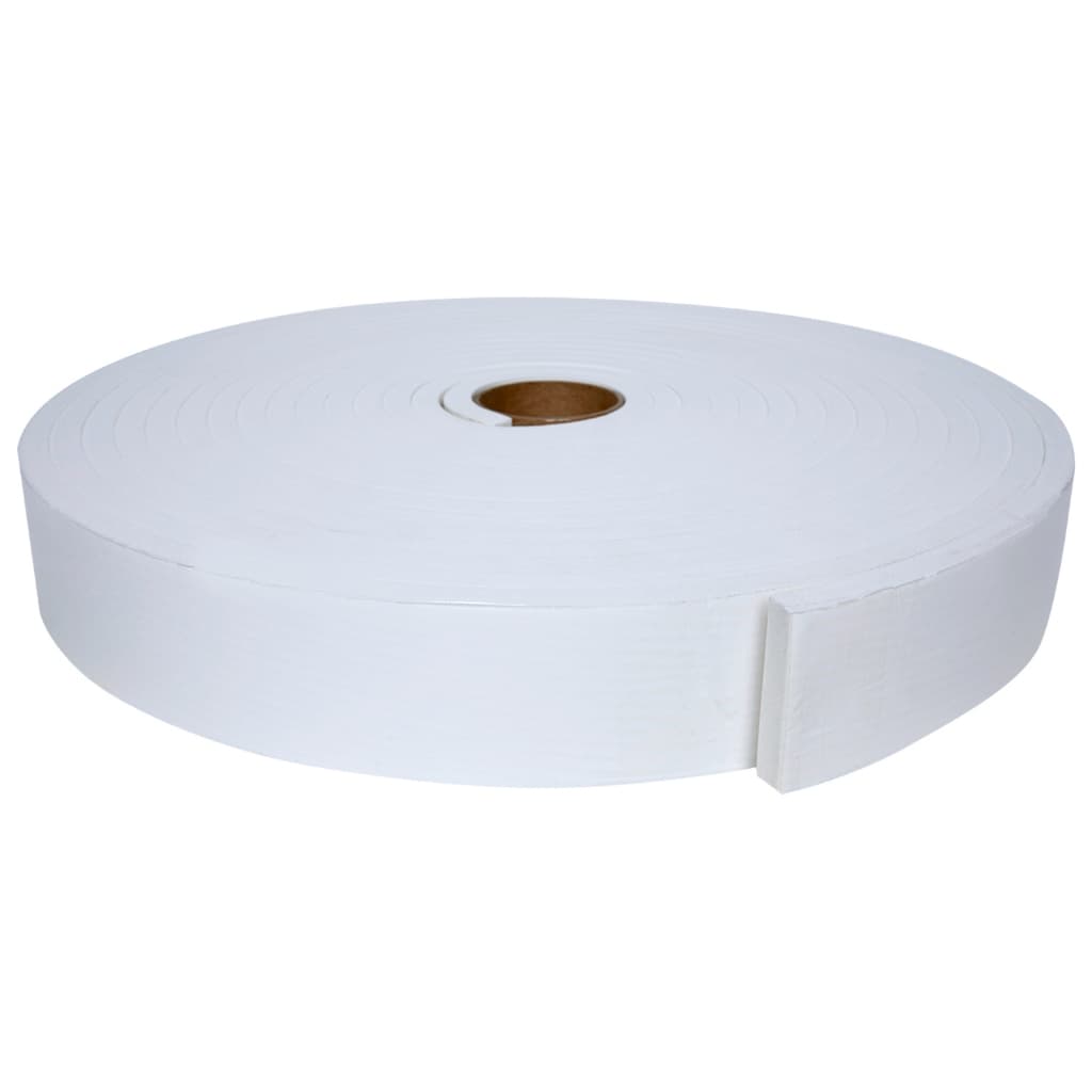 Fita EVA Branca Adesivado 1 Lado 50mm x 10mm x 10mt Vedação Anti Ruido Porta Janela Decoração Parede