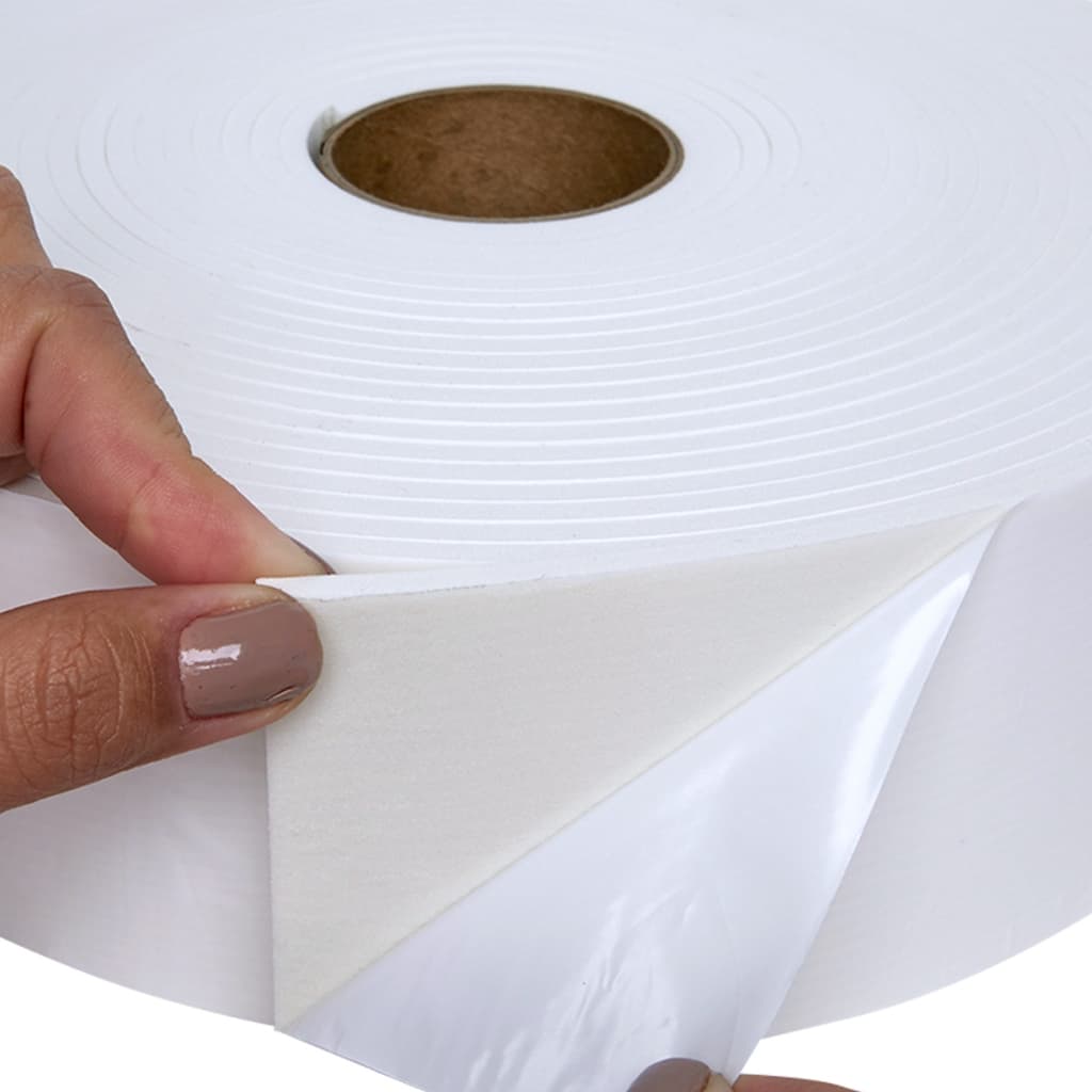 Rodapé Liso EVA Autocolante Flexível Branco 5mmx7cmx10metros