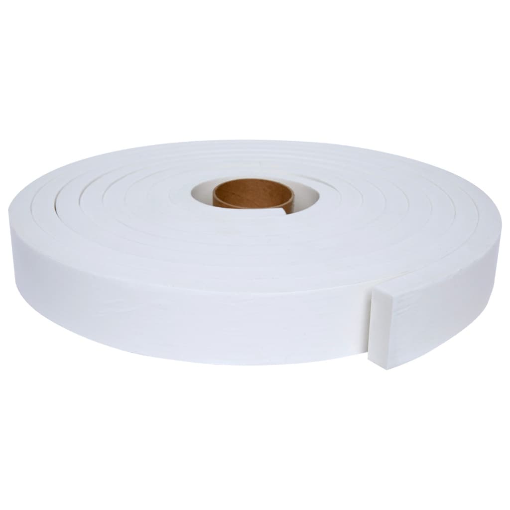 Fita EVA Branca Autocolante 1 Lado 40mmx15mmx5mts Vedação Anti Ruido Fresta Janela Decoração Parede
