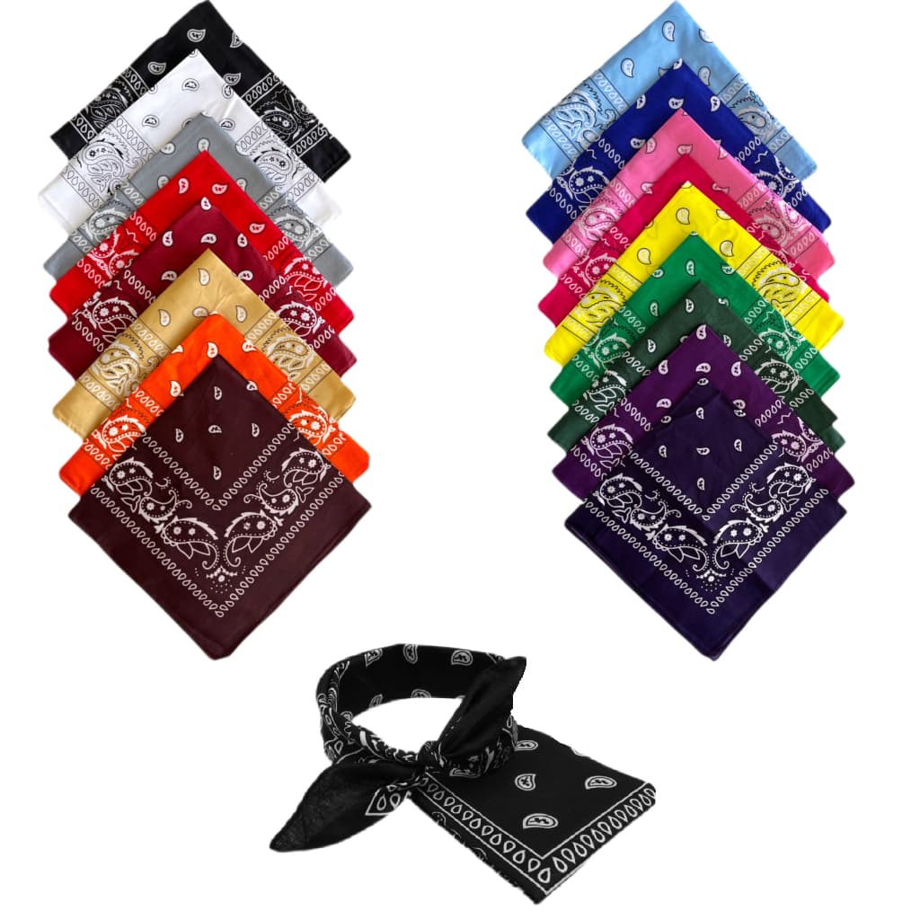 Bandana Rock Lenço Estampada Barato Varias Cores Moda Adulto/55cm*55cm