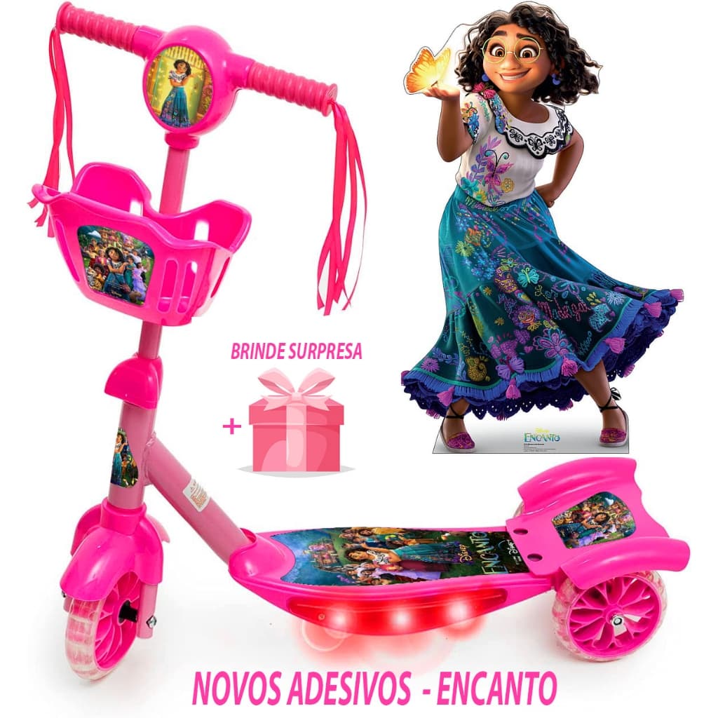 NOVIDADE Patinete Encanto Com Cesta Música Luzes Pronta Entrega no Brasil