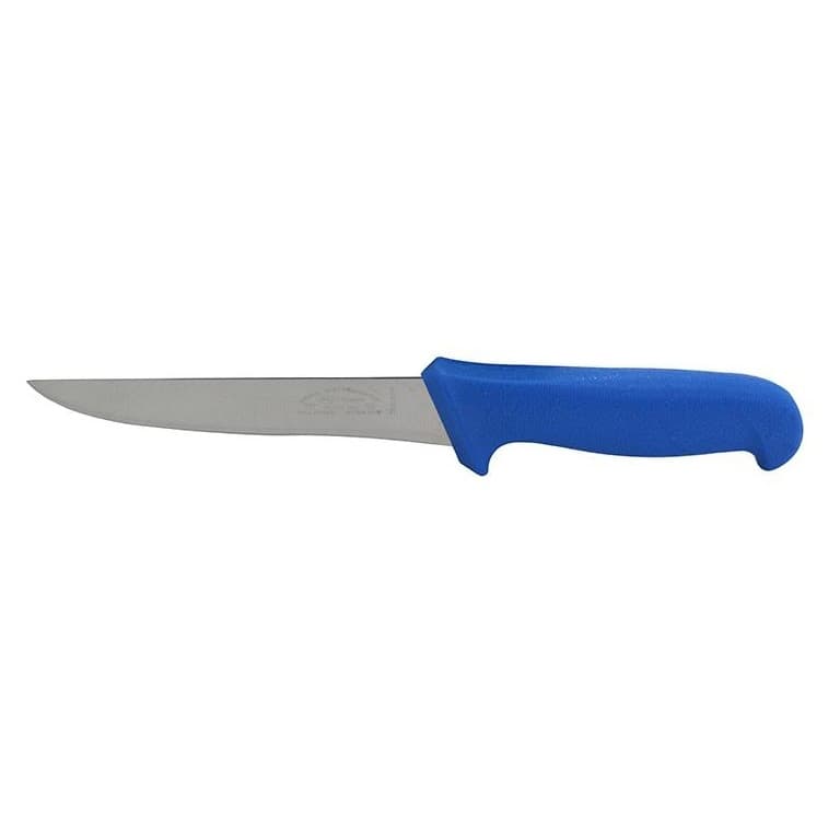 Faca Para Desossar Carne Legumes 6 Polegadas Cabo Azul Inox Profissional Corneta Premium