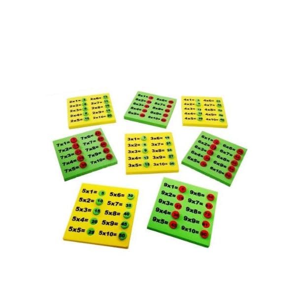 Brinquedo Pedagógico Escolar Tabuada 10x10cm 8mm - Eva