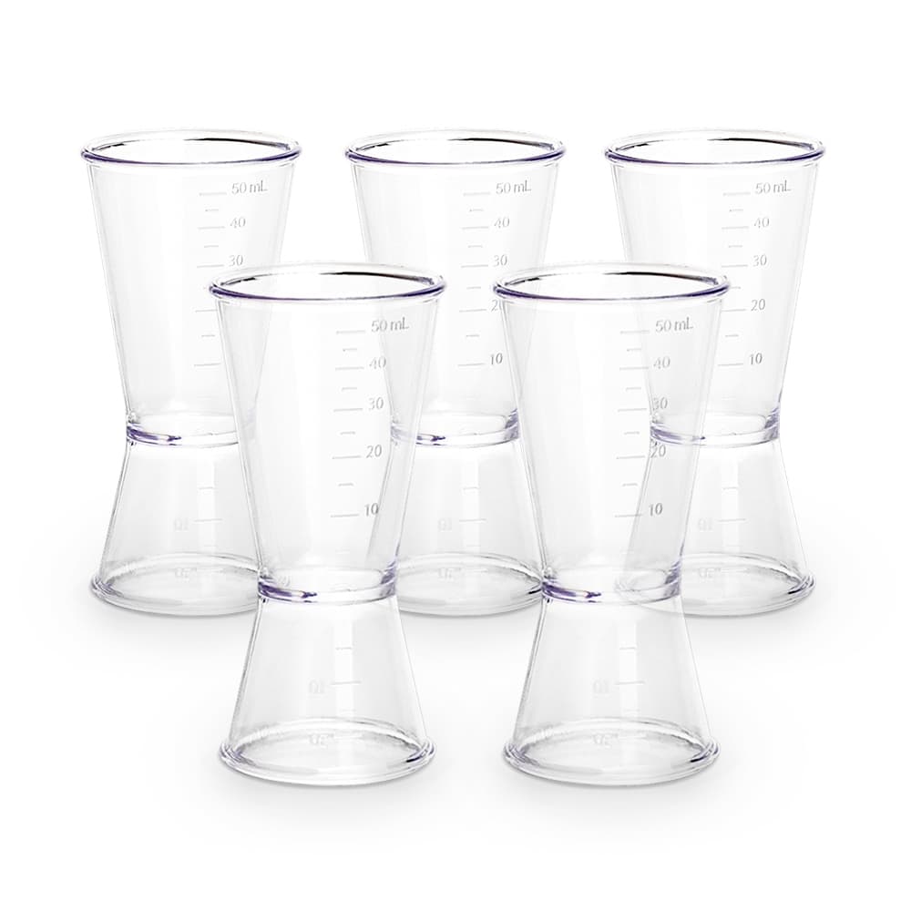 05 Dosador De Bebidas Acrilico Cristal C/ Medidor 50x20ml