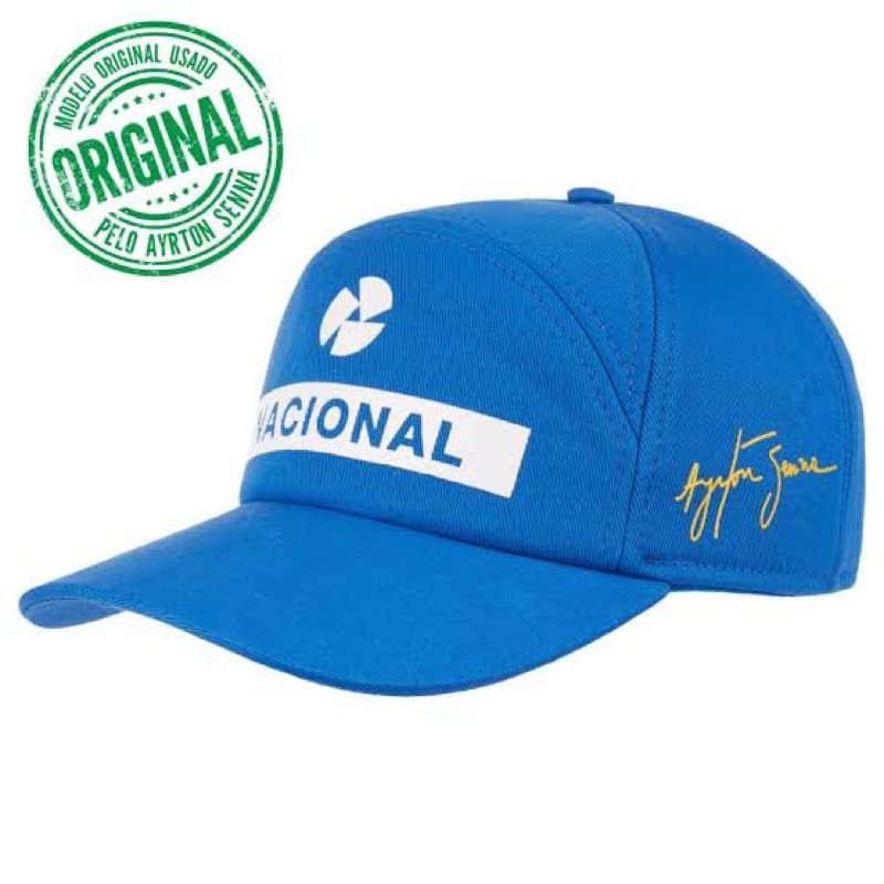 boné Ayrton Senna nacional azul ajustável snapback