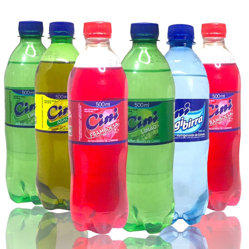 Mix 6x Refrigerante Cini Framboesa Gengibirra Limão Limão