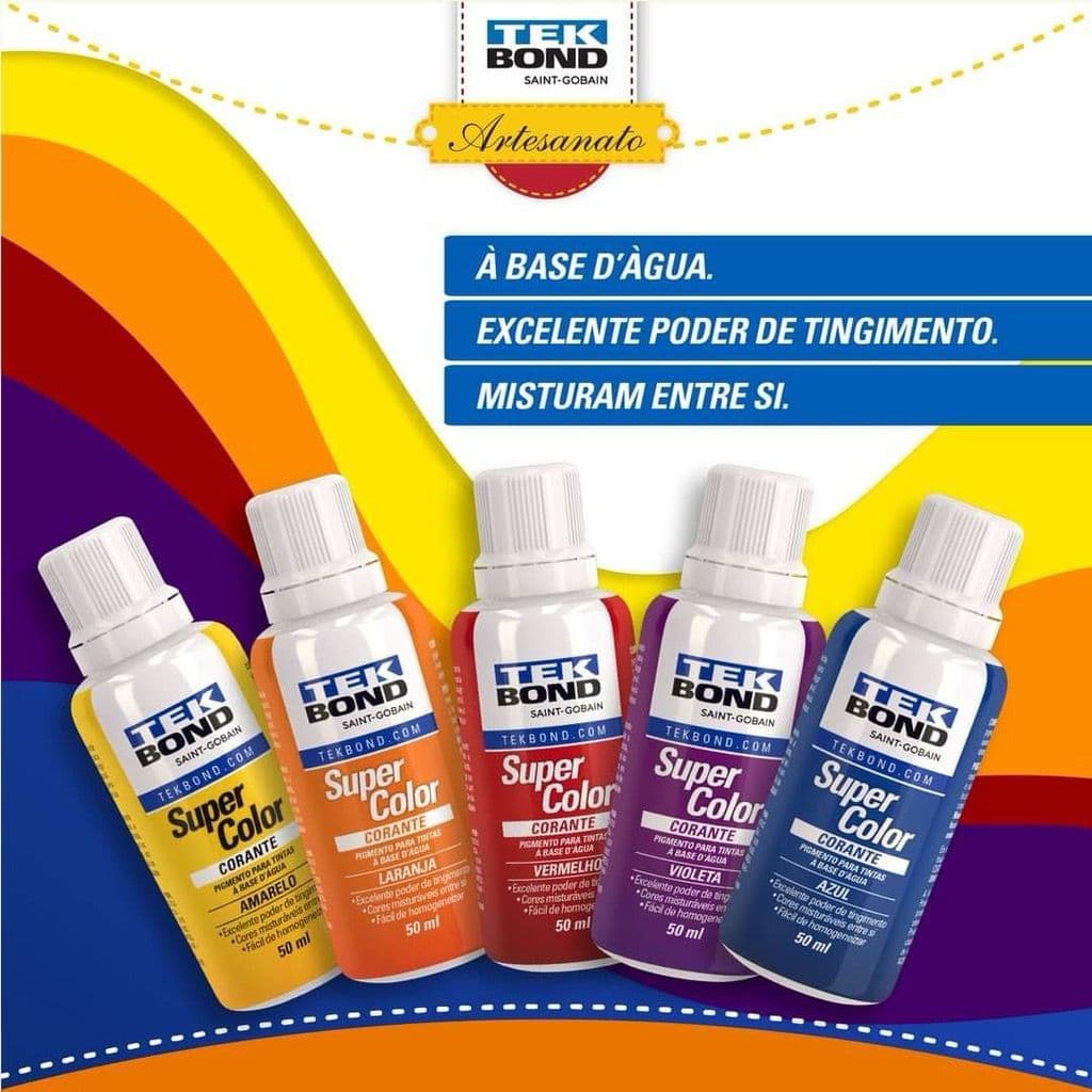 Corante Liquido para Pintura / Artesanato TEKBOND 50ML (CORES)