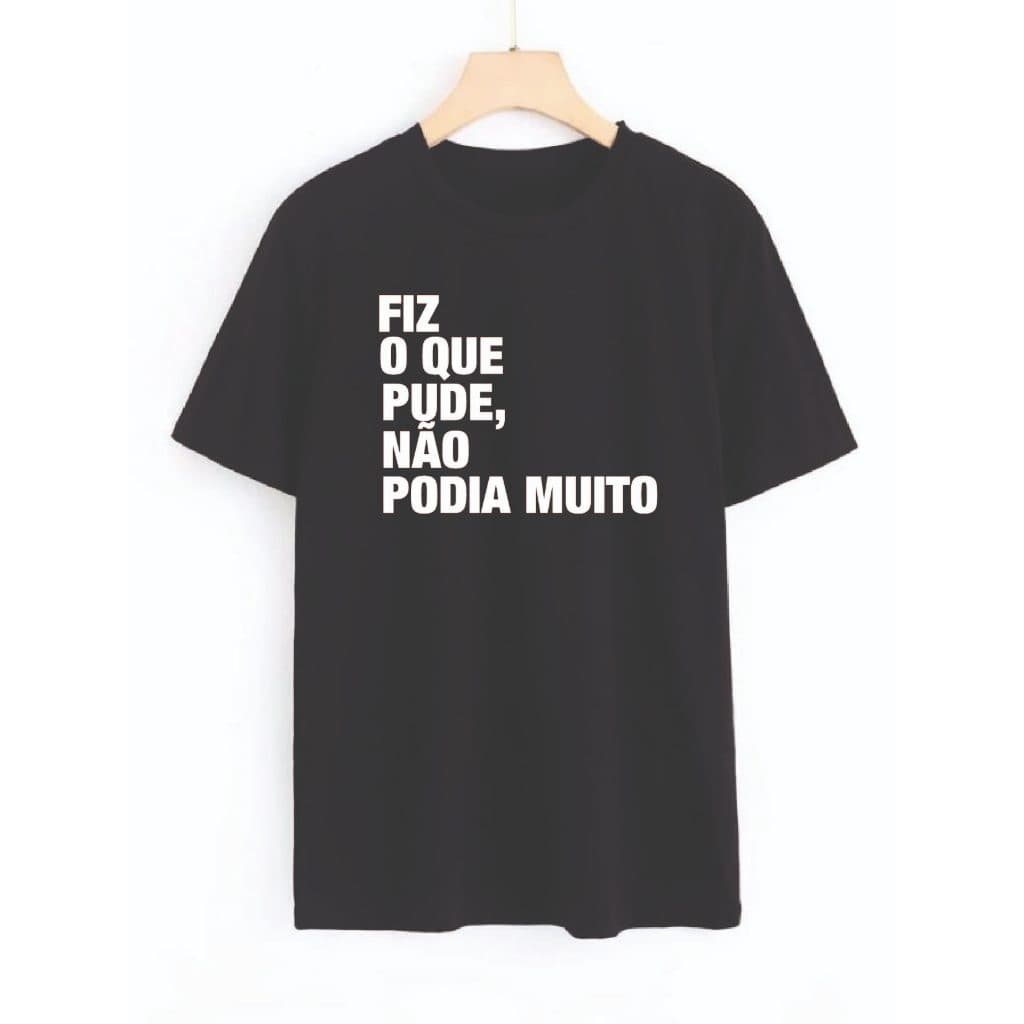 T-SHIRT CAMISA CROSSFIT TREINO FIZ O QUE PUDE