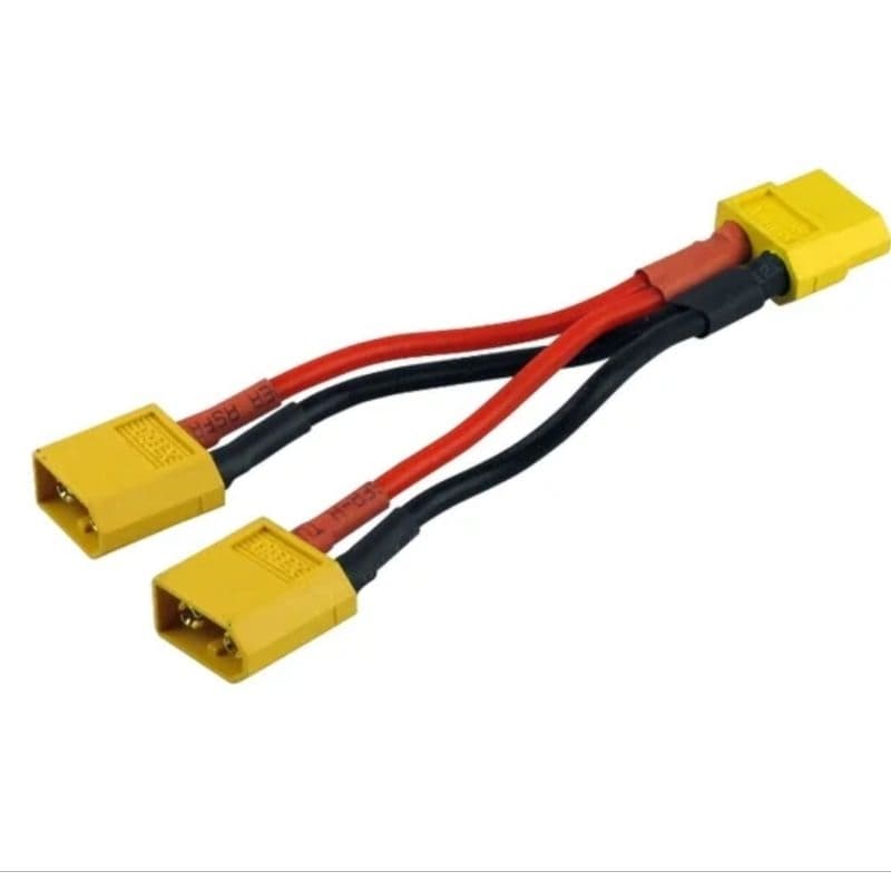 Cabo Y xt60 ligar 2 bateria lipo paralelo fio 12awg hobby rc