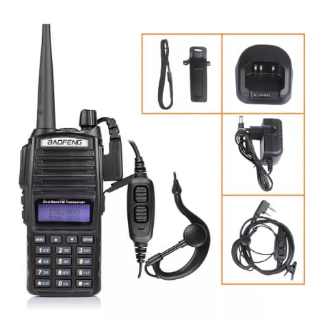 Rádio Comunicador   Uv-82 Dual Band Bateria 2000mah 8w com manual de português