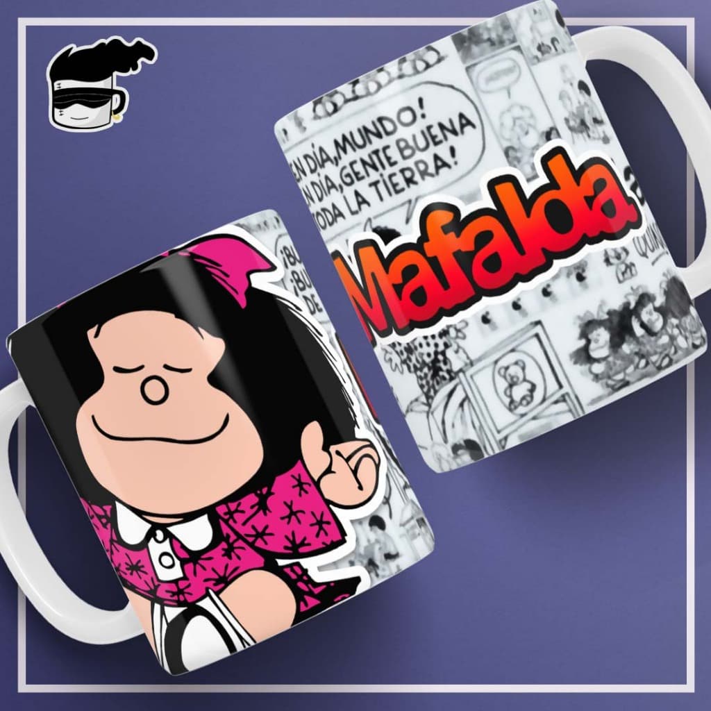 Caneca Mafalda Xicara Porcelana 325 ml Personalizada